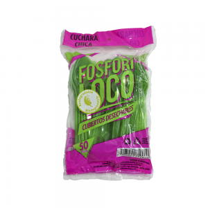 Cuchara Chica Néon Biodegradable 50 Cubiertos