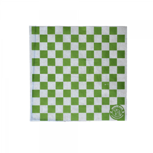 Papel Cuadros Verde 30x30 Encerado (Paquete con 100 Pliegos)