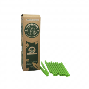 Popote de Agave Largo 25cm / Caja con 21paq/80pzas c/u