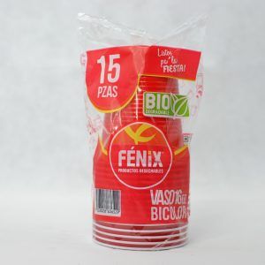 Vaso Bicolor 16oz (15 Vasos) biodegradable