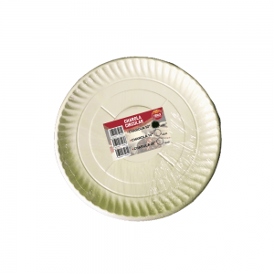 Charola circular blanca #12 5pzas.