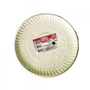 Charola circular blanca #14 5pzas