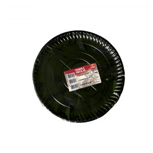 Charola circular negra #12 25paq/5pzas