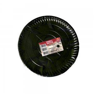 Charola circular negra #14 25paq/5pzas