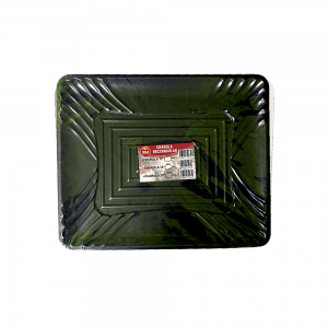 Charola rectangular negra #12 5pzas