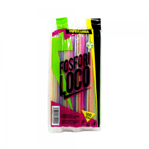 Popote Biodegradable  Color Largo Neon (100pzas)
