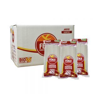 Popote Ecológico Estuchado Largo Transparente (2000 Piezas)