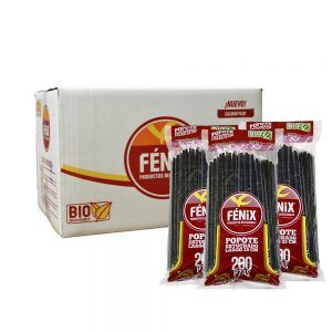 Popote Ecológico Estuchado Largo Negro (2000 Piezas)