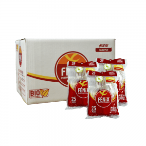 Tenedor Med. Transparente Biodegradable (1000 Piezas)