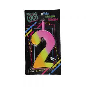 Vela Arcoirís Número para cumpleaños #2