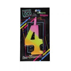 Vela Arcoirís Número para cumpleaños #4