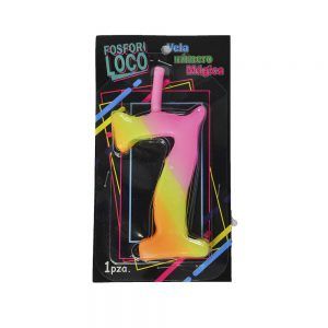 Vela Arcoirís Número para cumpleaños #7