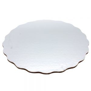 Base Redonda Para Pastel 35 cm De Cartón Plateada (1pzas)