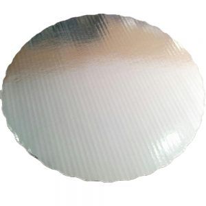 Base Redonda Para Pastel 40 cm De Cartón Plateada (1pzas)