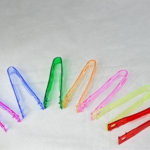 Pinzas p/hielo colores neon 1 pieza