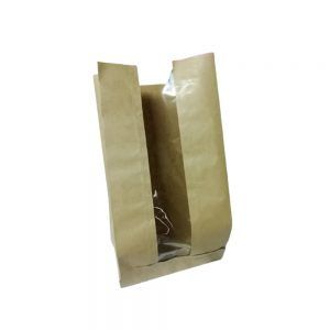 Bolsa de Papel del #6c/ ventana (50 Piezas)