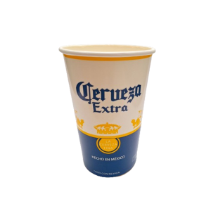 Vaso cervecero cartón 44 oz Corona (25 piezas)
